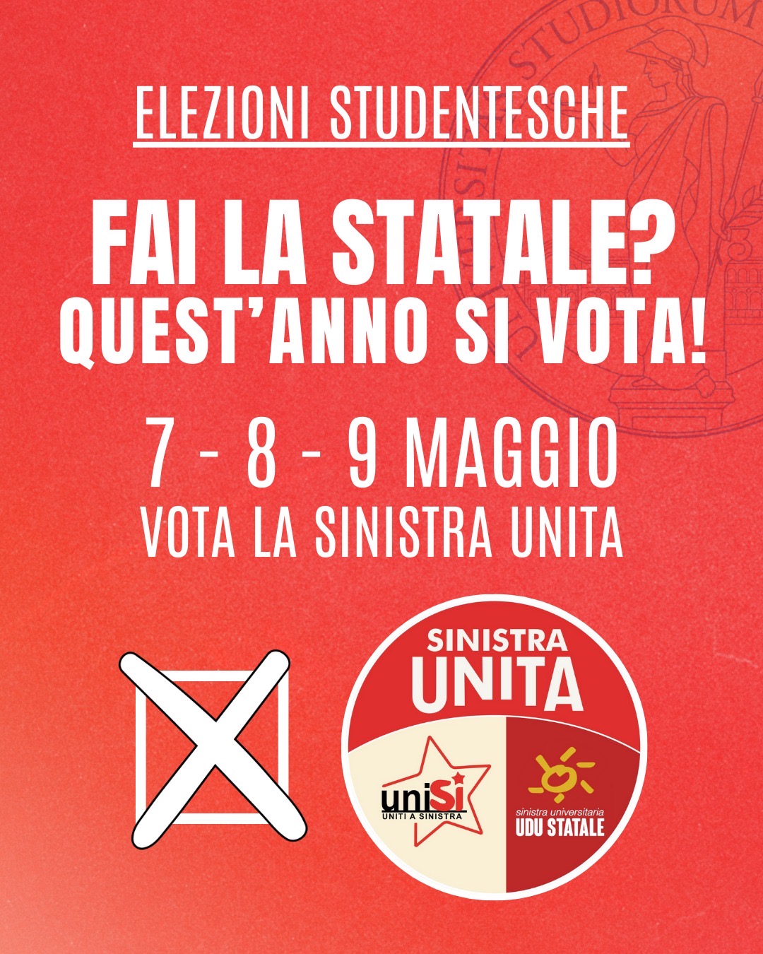 ELEZIONI STUDENTESCHE 2024 COME SI VOTA LA SINISTRA UNITA?